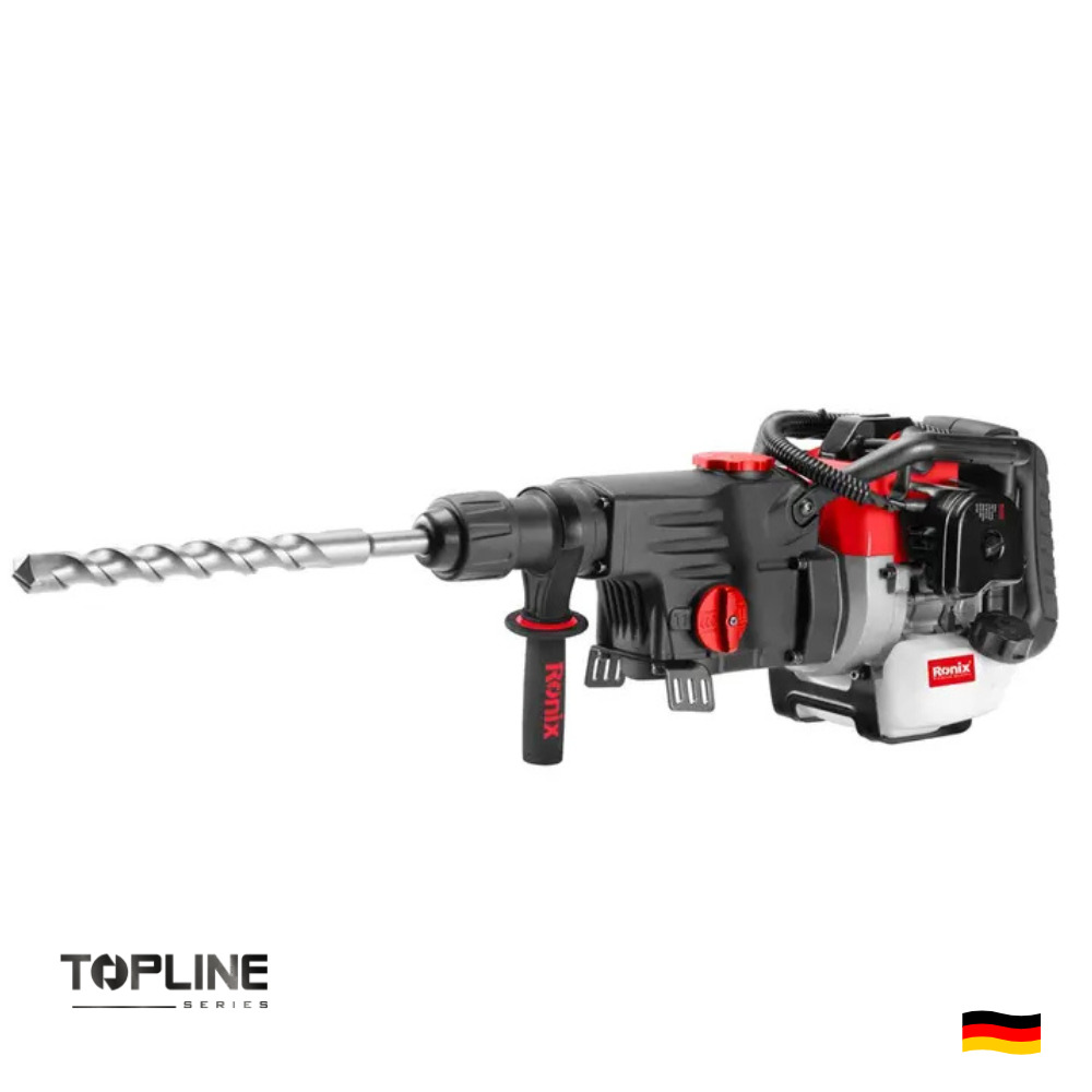 Marca Alemana (43) Rotomartillo Gasolinero 1000W 10.5KG INDUSTRIAL SDS MAX 12J RONIX 2790 - Imagen 1