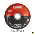 Disco de Corte 5" 125x1.2x22.2mm Caja x50und RONIX RH-3755 INDUSTRIAL